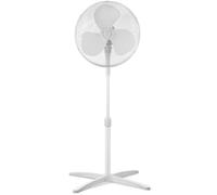 Midea MPF25MW Ventilateur sur pied 40W, Hauteur Réglable Jusqu'à 125 cm，3 Vitesses, Oscillation 90°, Puissant et Silencieux, Idéal pour la Maison et le Bureau, Blanc