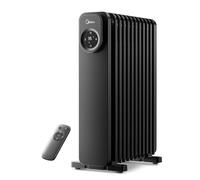 Midea Radiateur à Bain D'huile, 2300W, 11 Ailettes, Télécommande, Noir