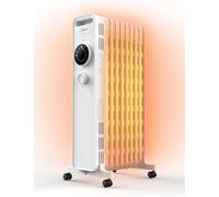 Midea Radiateur Electrique 2000W économique Et Silencieux, Chauffage électrique à 9 éléments, Thermostat, Protection Anti-basculement Et Anti-surchauffe, Mode Eco, Chauffage Rapide Et Portable