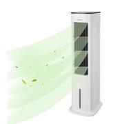 Midea Refroidisseur d'air 4 en 1, Ventilateur avec refroidissement à eau 5L, humidificateur et ionisation, Climatiseur sans tuyau d'évacuation, 355m³/h, avec télécommande, 55W, Blanc