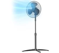Midea Ventilateur sur pied 40 cm FS40-25MSE(BL) Moteur en cuivre puissant, 3 vitesses, oscillation 90°, hauteur réglable 96-125 cm, débit d’air 40 m³/min
