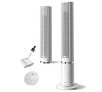 Midea Ventilateur Tour Blanc 103cm pour Chambre, Refroidissement Puissant 9m/s, Omni-Télécommande, Oscillation 90° avec Design Innovant Détachable et Lavable, 4 Vitesses, Minuterie 7H, 28 dB