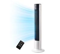 Midea Ventilateur tour FZ10-19BRA, moteur en cuivre robuste, alimentation en air intérieur, télécommande, minuterie 7 heures, écran tactile et panneau de commande, trois modes et trois vitesses au