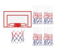 MIDELONG Lot de 4 mini filets de basket-ball de rechange pour petit panier de basket-ball à 8 boucles pour jantes de basket-ball de 20,3 à 26 cm pour intérieur et extérieur