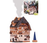 Midene Collection de maisons de village en céramique - Fait à la main miniature de la maison historique de Dürer à Nuremberg, Allemagne - Bougie, cône porte-encens R250