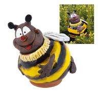 Midene Decoration Jardin Exterieur Statue en Céramique - Deco Extérieur - Figurines pour Jardin - Faite à la Main, Résistant au Gel, Cadeau Unique pour Les jardiniers - Drôle Bourdon