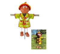 Midene Decoration Jardin Exterieur Statue en Céramique - Deco Extérieur - Figurines pour Jardin - Faite à la Main, Résistant au Gel, Cadeau Unique pour Les jardiniers - Épouvantail Vert