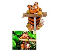 Midene Decoration Jardin Exterieur Statue en Céramique - Deco Extérieur - Figurines pour Jardin - Faite à la Main, Résistant au Gel, Cadeau Unique pour Les jardiniers - Chat avec Souris