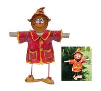 Midene Decoration Jardin Exterieur Statue en Céramique - Deco Extérieur - Figurines pour Jardin - Faite à la Main, Résistant au Gel, Cadeau Unique pour Les jardiniers - Épouvantail Rouge