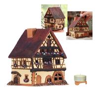 Midene Photophore en céramique - Décoration de chambre fabriquée à la main - Miniature - Maison Timbeed House à Kaysersberg, Alsace, France B273AR*