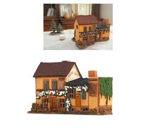 Midene Photophore en céramique pour décoration de chambre fabriquée à la main - Miniature de collection - Maison de café à Paris à Monmartre, Lapin Agile, France B331N