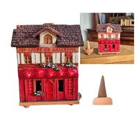 Midene Porte-encens en céramique en forme de cône - Décoration de chambre - Fait main - Maisons miniatures de collection de place du tertre, Montmartre, Paris, France R276