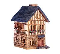 Midene Porte-encens en céramique en forme de cône - Décoration de pièce fabriquée à la main - Miniature de collection - Ancienne maison en Normandie, France R239