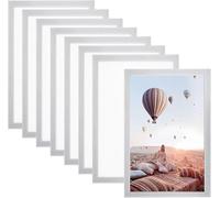 MIDERDO Cadre Magnétique A4 Autocollant - Lot de 10 Pochettes d’Affichage DIN A4 - Cadre Info Ouvrable, Étanche, Porte-Document Mural pour Affiches, Certificats, Photos