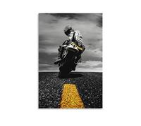 MIDERDO Poster de moto sur l'autoroute pour chambre - Esthétique - Décoration de salon - 40 x 60 cm