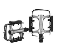 MidGard Pédales de vélo pédales en Acier/Alliage d'aluminium de vélo 9/16 Pouces pour VTT e-Bike Trekking BMX Freeride etc. Argent