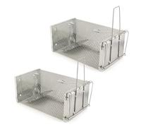 MidGard Piège à Souris Classique en Acier, Piège à boîte résistant aux intempéries, piège à boîte, piège à Rat sûr et Efficace, Applicable à l'intérieur et à l'extérieur 2 pcs.