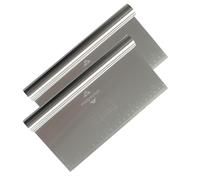 Midgreyeye 2pcs Grande Grattoir À Pâte En Acier Inoxydable Avec Échelle De Mesure,coupe Pate,pizza, Spatule À Pâte - coupe De Cuisine Pour Gâteaux, Cakes, Pizzas, Tartes, Dough (22 * 12.5cm)