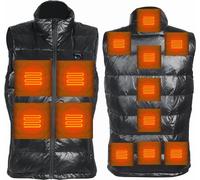 MIDIAN 13 zones de chauffage Veste en duvet Chaud Hiver Hommes Femmes Veste électrique USB Chauffée Manteau chauffant - L