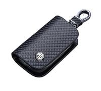 MidiLi Sac à Clés de Voiture Etuis Porte-clés pour MG MG3 II 2018-,étui à Clés de Voiture de Haute Qualité Étui à Clés de Voiture Portable avec Fermeture Éclair,Black