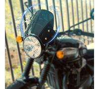 Midimttop carénage Avant de Pare-Brise de Pare-Brise de Moto Replacement for Bonneville T100 T120 T 100 T 120, Accessoires déflecteurs de Vent (Fumée Noire)