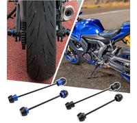 Midimttop Curseurs de cadre POM CNC Protecteur de roue de moto adapté pour YZF-R7 YZFR7 YZF R7 2021 2022 2023 2024 Accessoires Arrière Essieu Avant Fourche Crash Slider (Noir)