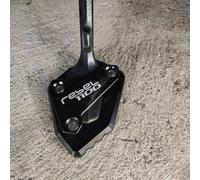 Midimttop Extension de Support latéral pour béquille de Moto, Plaque de Support Compatible with Rebel CMX 1100 CMX1100 Rebel 1100 2021 2022 2023 2024 2025 Accessoires (Noir avec Logo)