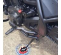 Midimttop Extension de Support latéral pour béquille de moto, plaque de Support compatible with Rebel CMX 1100 CMX1100 Rebel 1100 2021 2022 2023 2024 2025 Accessoires (Rouge avec LOGO)