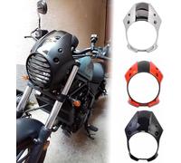 Midimttop Pare-Brise de Moto adapté Replacement for Rebel CMX 500 CMX 300 Rebel 300 Rebel 500 Accessoires 2017 2018 2019 Masque Avant carénage de Phare (Noir)