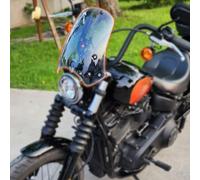 Midimttop Pare-Brise de Moto Universel Har-Ley FXST Softail/FXSTB Night Train FXDC Wide Glide/FXSB Breakout/FXDL Low Rider Protecteur Coupe-Vent Flyscreen Carénage Avant (Fumée Grise)