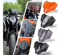 Midimttop Pare-Brise Moto Pare-Brise Déflecteur de Vent Pare-Brise Parabrezza Visière Viser Compatible with K&T&M Duke 125 Duke 250 Duke 390 2024 2025 Accessoires de Modification (Gris fumé)