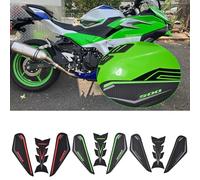 Midimttop Protecteur de réservoir latéral de moto, coussin de traction, poignée de genou à gaz, autocollant de protection, pour NINJA500/Z500 NINJA 500/Z 500 2024 2025 (Rouge)