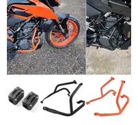 Midimttop Protection de moteur de moto compatible avec K&T&M Duke 200 (2020-2024) Duke 250 Duke 390 (2017-2023) Accessoires DUKE390 Protection contre les chutes Barre de cadre (Orange)