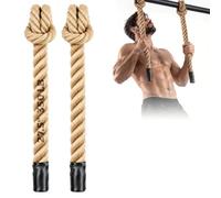 MidingChai 5 cm d'Épaisseur Poignées en Corde pour Grip Training, Traction | 70 cm, 350 Lbs, Corde de Jute Robuste Tissée à La Main, pour Barre de Tractions, Altere, Barres Musculation, Kettlebells, Gym