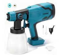 MidingChai Pistolet a Peinture sans Fil, Pulvérisateurs Compatible avec Makita 18V, Pistolet Peinture Electrique 800ML, 3 Modes, 2 Buses Laiton, pour Murs, Meubles, Clôtures (sans Batterie)