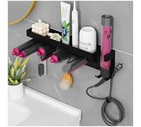 MidingChai Support pour Dyson Airwrap, Support Mural pour Multistyler avec Vis et Colle, Porte Seche Cheveux Sans Perçage avec Crochet à Fiche, pour Maison, Salle de Bain, Salon de Coiffure