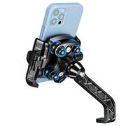 MidingChai Support Telephone Moto Anti Vibration Porte Telephone Moto Rétroviseur, Support Portable 360° Rotation pour 5,4-7,2’’ Smartphone, iPhone 17/16/15/14/ProMax/Samsung/Xiaomi