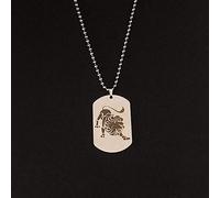 MIDJ Collier Signe Astrologique,12 Cadeaux du Zodiaque Lion Constellation Céleste Collier D'Astrologie Pendentif en Argent Pendentif Étiquette Rectangulaire Exquis Dames Hommes