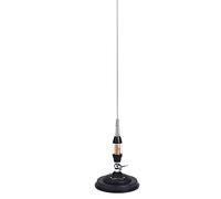 Midland - Antenne CB Magnétique LC65 Radio CB en Acier Inoxydable, Fréquence 26,8-27,6 MHz, Puissance Maximale 300W, Longueur 115 cm, Câble de 4 m pour Voiture et Camion