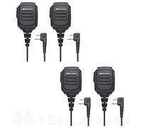 Midland AVPH10 Lot de 4 microphones à haut-parleur portatif avec fonction push-to-Talk pour radios GMRS
