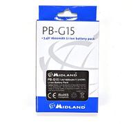 Midland - Batterie PB-G15 pour Talkie Walkie Professionnel G15 Pro/NC, G18 Pro/NC et Arctic - Piles Rechargeables Li-Ion 1600mAh pour Récepteur Radio Émetteur, Accessoires Radioamateurs, Tension 7,4V