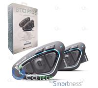 Midland - Intercom Moto Duo pour 2 Casques BTX2 Pro S Twin Universal, Écouteurs Bluetooth sans Fil Casque Moto Étanche IPX6, Double Processeur BT, 800m, 4 Couple, Batterie 23H, Anti Bruit, Audio Hi-Fi