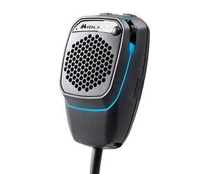 Midland Dual Mike, Microphone CB Numérique Bluetooth Préamplifié à 6 Broches, Connectable à la CB et au Smartphone, avec PTT Analogique, Haut-Parleur et DSP pour Une Meilleure Qualité de Voix