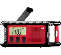 Midland ER 300 Pro Radio durgence AM, FM Bluetooth, radio durgence, FM, MF, USB manivelle, panneau solaire, fonction Powerbank, lampe de poche, résistant aux