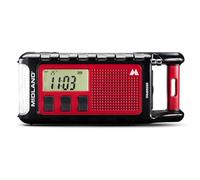 Midland ER300 Pro C1663 - Radio d'urgence AM/FM et Batterie Externe USB-C pour 2 Smartphones, Batterie Li-ION Rechargeable 10 000 mAh, Bluetooth intégrée