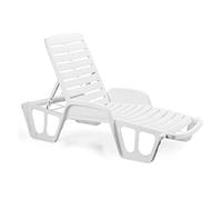 Midland Garden - Bains De Soleil Venise, Polypropylène - Couleur : Blanc