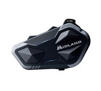 Midland- Intercom Moto BTR1 Individuel, Écouteurs Bluetooth sans Fil Casque Moto Étanche IPX6 Portée 800m, 4 Personnes Conference, Batterie 23H, Parallel Audio Connexion GPS/Musique Conforme ECE 22.06