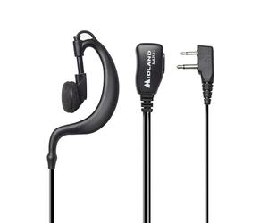 Midland MA21-LI, Casque et Microphone avec Bras, Support Midland à 2 Broches, Microphone PTT, Interrupteur VOX, Compatible avec Walkie Talkie G5/G7/G8/G9, C70904