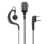 Midland - Micro avec Écouteur Mono MA21-L PRO Sécurité, Airsoft, Outdoor - Cable Microphone Spiralé, Interrupteur Commutateur VOX/PTT, Connecteur L 2 Pin Compatible avec Talkie Walkie G7 G9 XT XT PRO