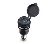 Midland MP-DIN USB-C | Chargeur/Alimentation 12/24V avec Prise USB-C pour Motos Camping-Cars